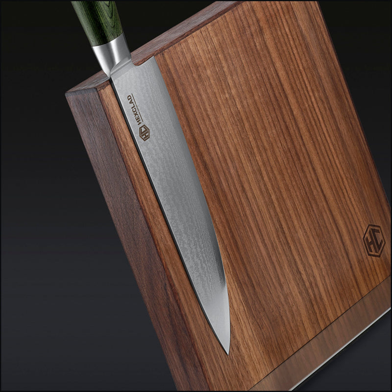 Damascus Steel Knife Set, 7-pc (Green) N7